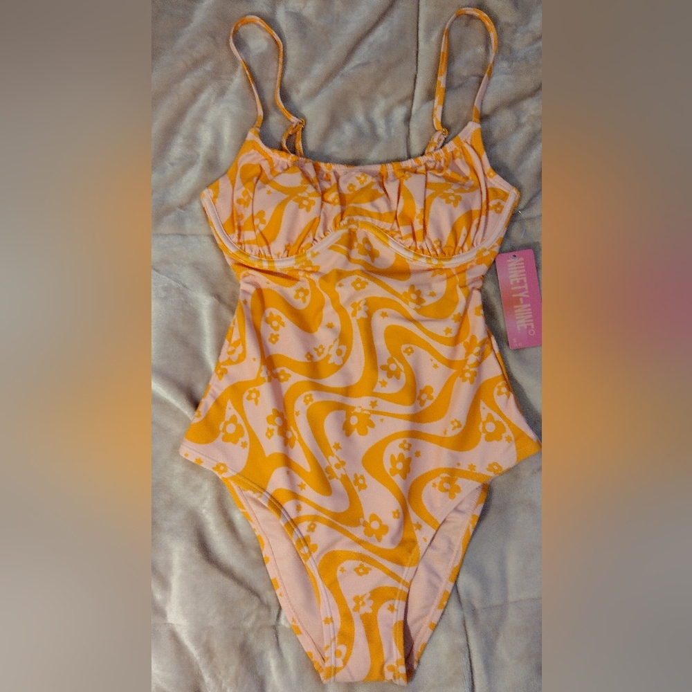 NWT Ninety-Nine one piece bathing suit junior size small
